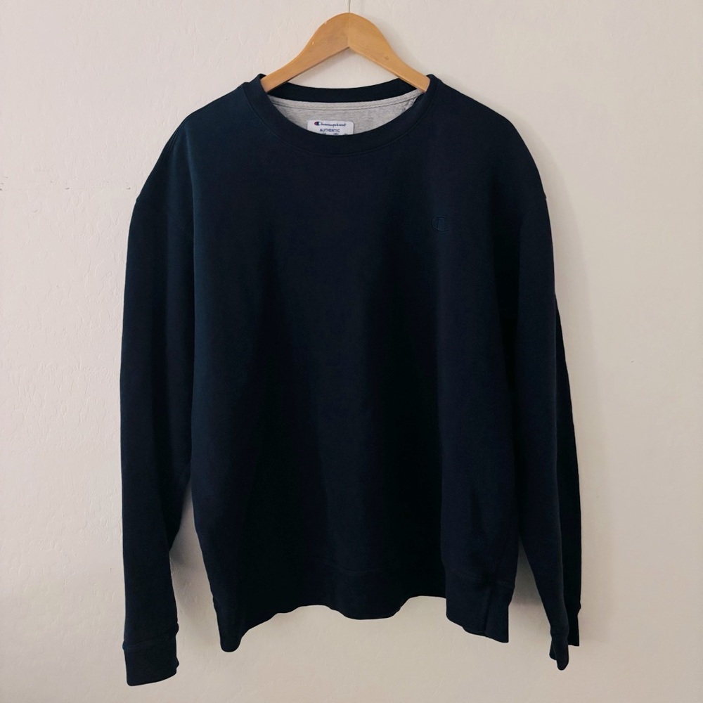 Vintage‎ Men's Champion Navy Blue Crewneck Sweater Size XL